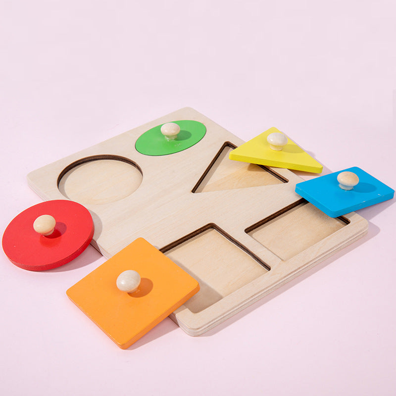 Wooden Geometric Puzzle Board