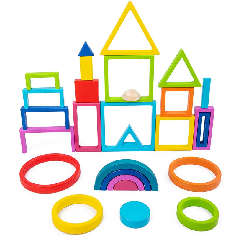 Montessori Rainbow Stacking Blocks