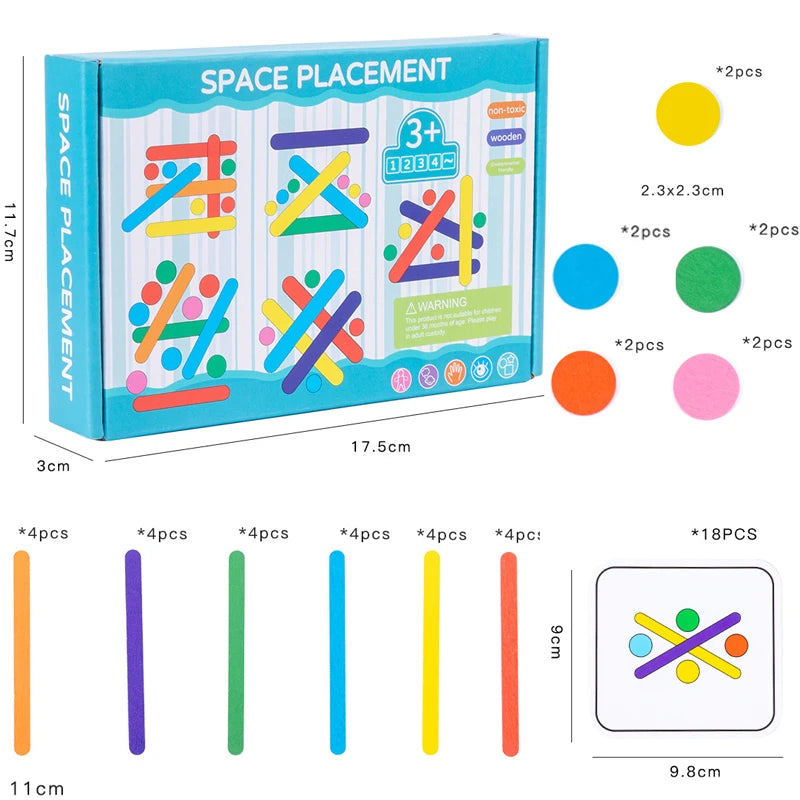 Kids Rainbow Stick Puzzle