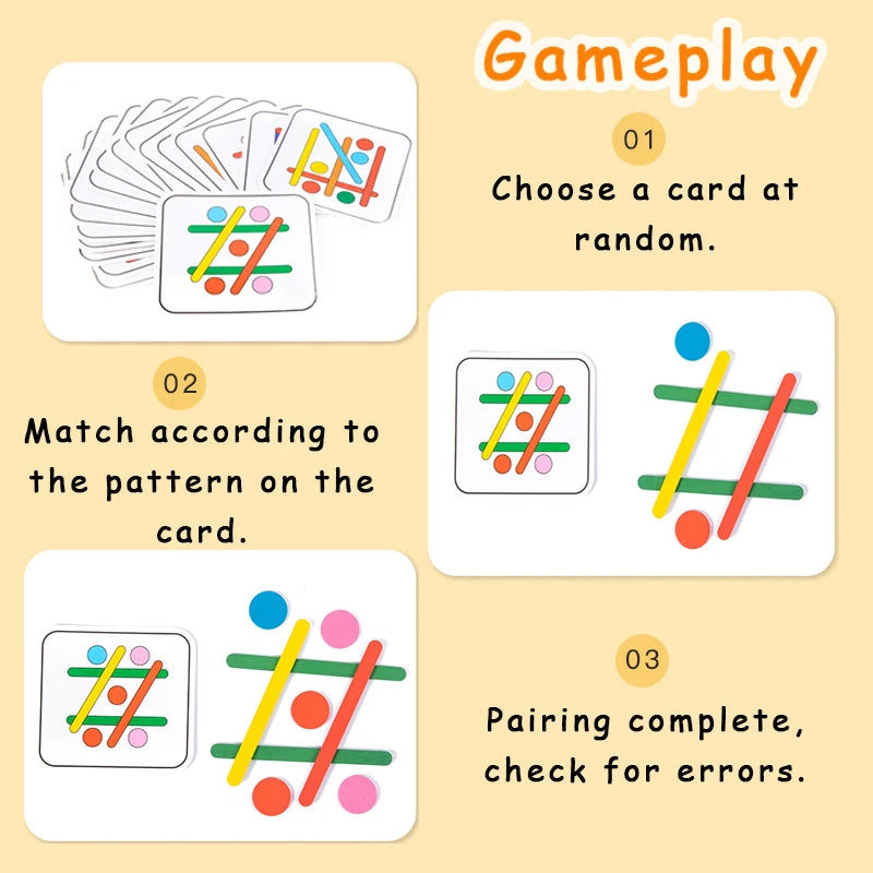 Kids Rainbow Stick Puzzle