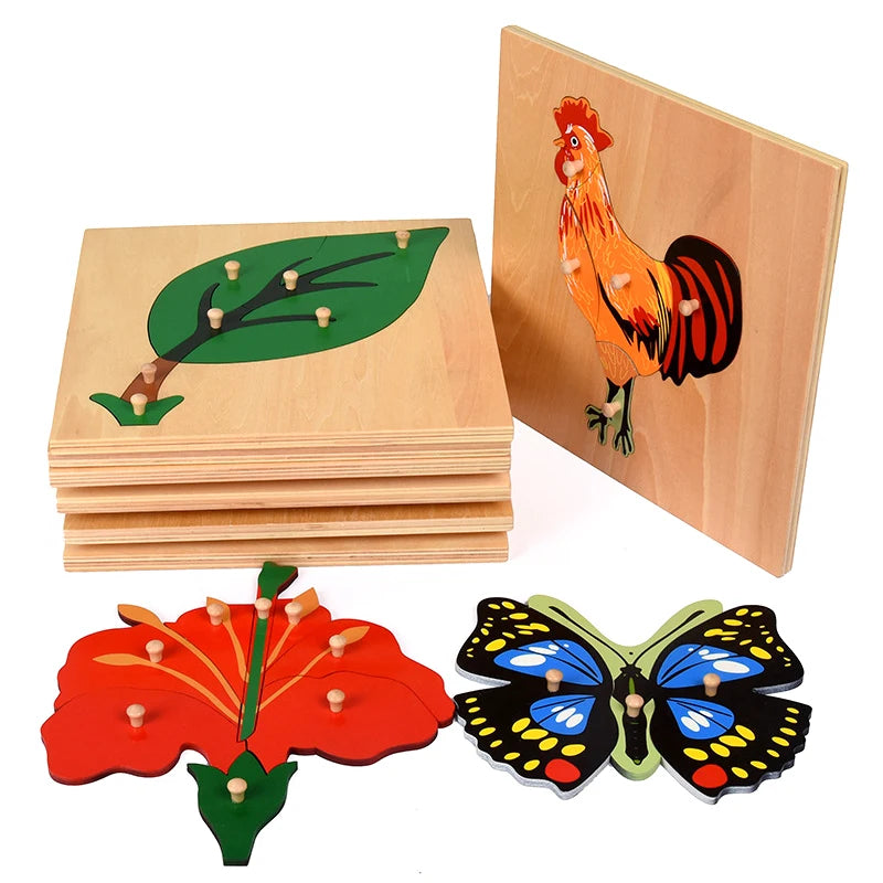 Montessori Wooden Flower Puzzle