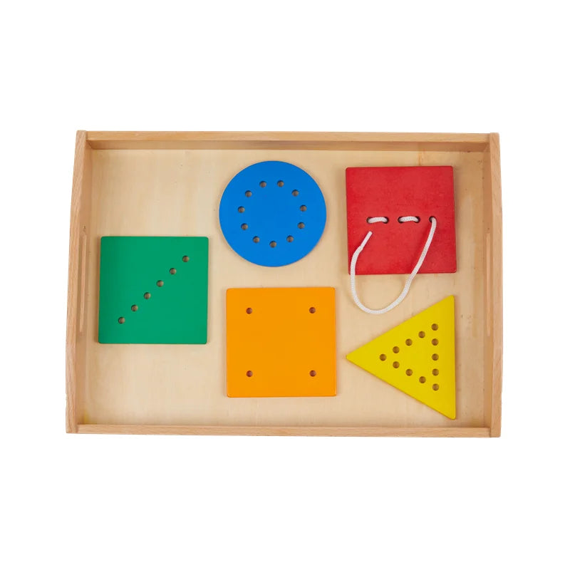 Montessori Threading String With Tray