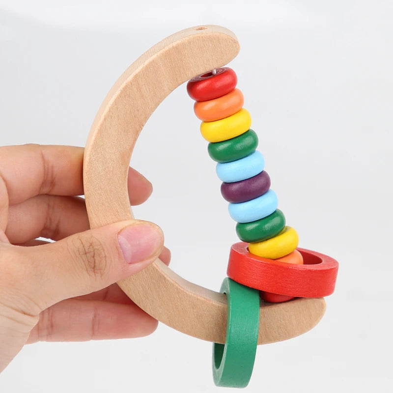 Rainbow Wooden Rattle