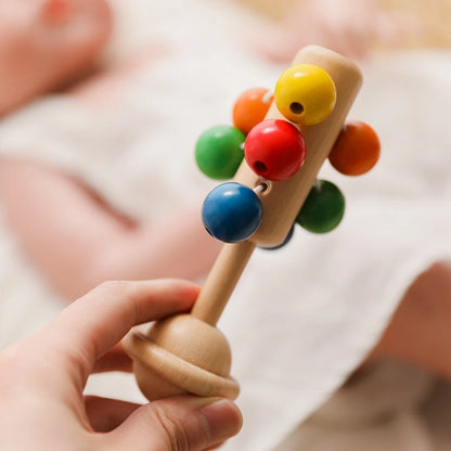 Jingle Wooden Baby Rattle