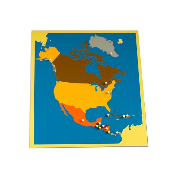 Puzzle map of North
America