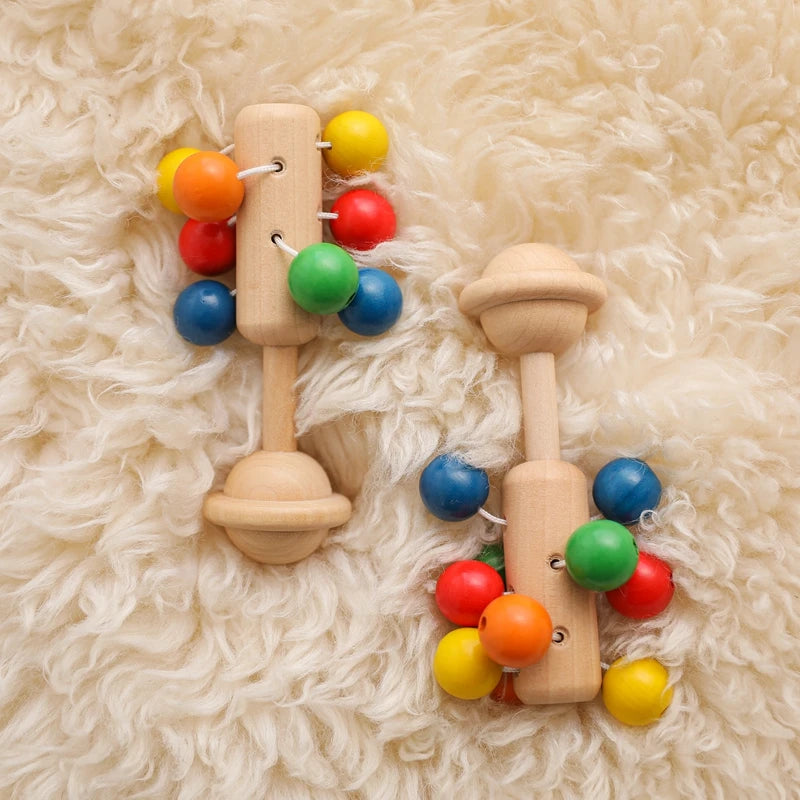 Jingle Wooden Baby Rattle