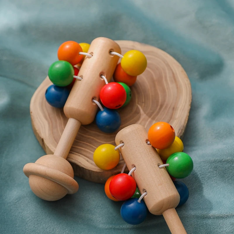 Jingle Wooden Baby Rattle