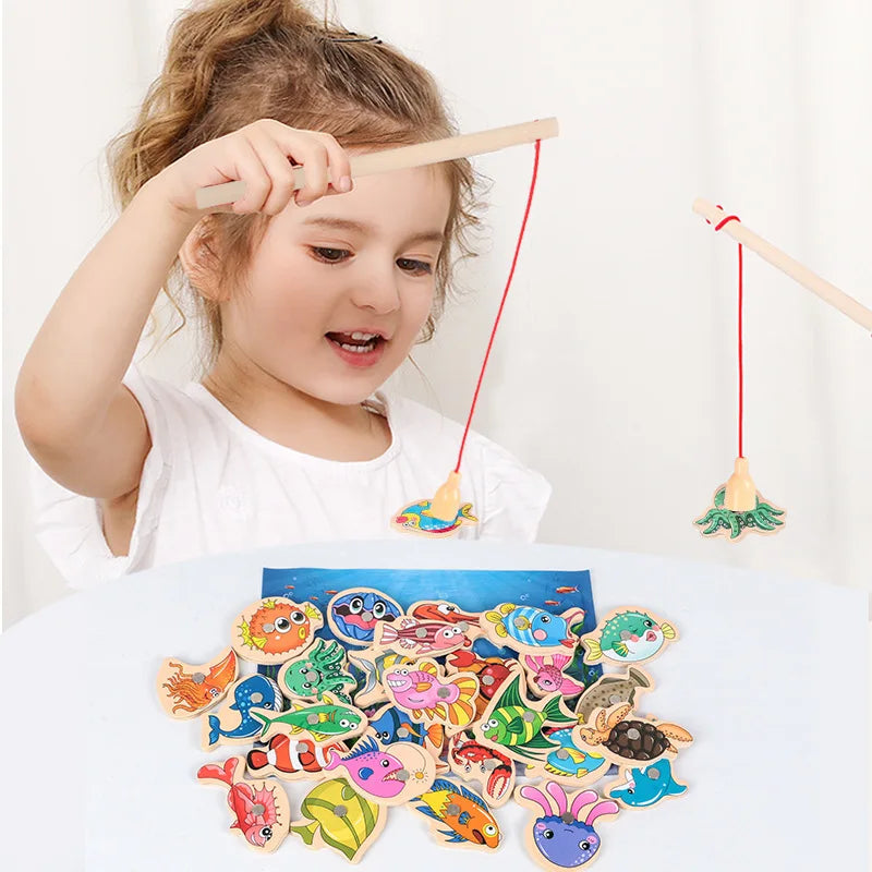 Wooden Magnetic Fishing Game