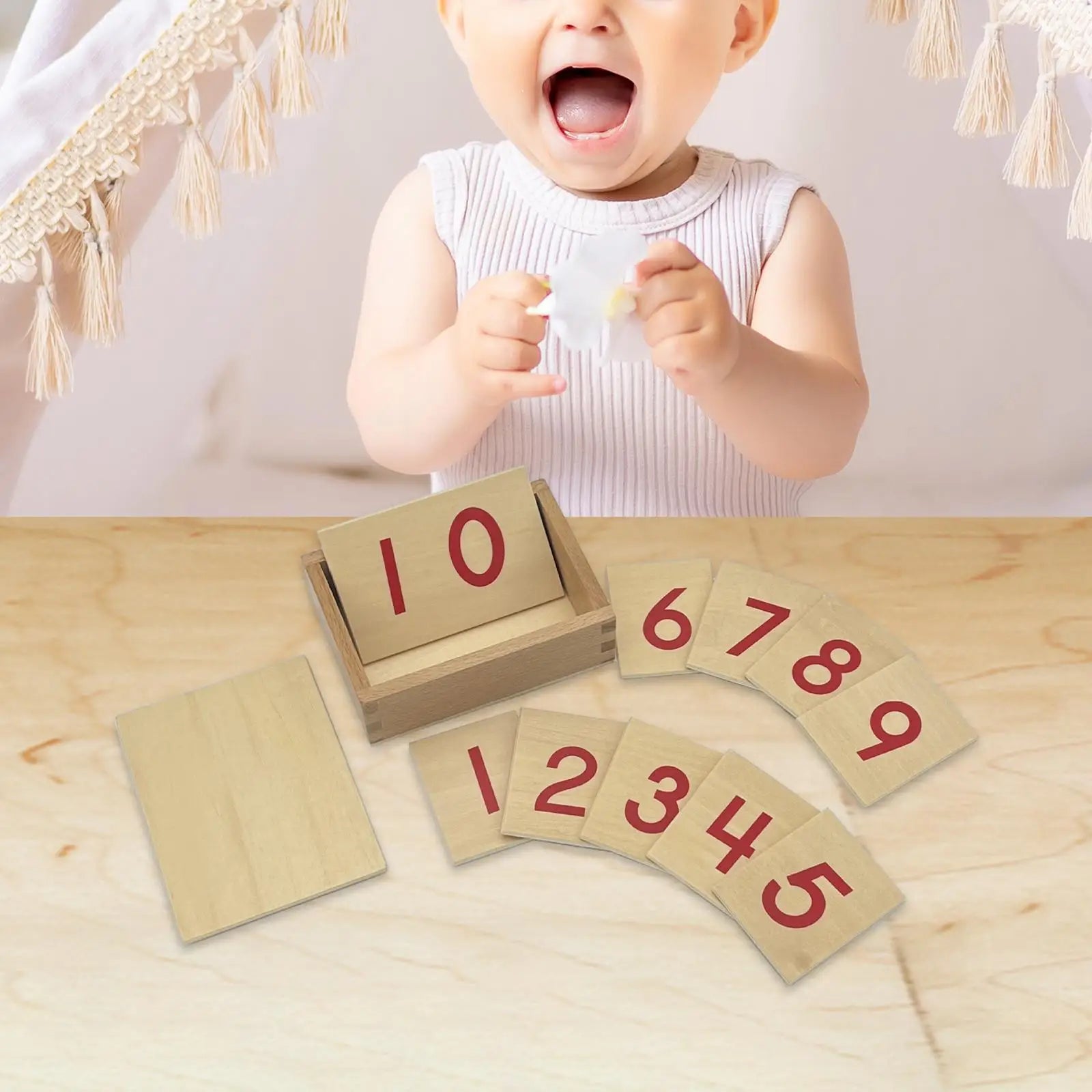 Montessori Wooden Number Cards 1-10