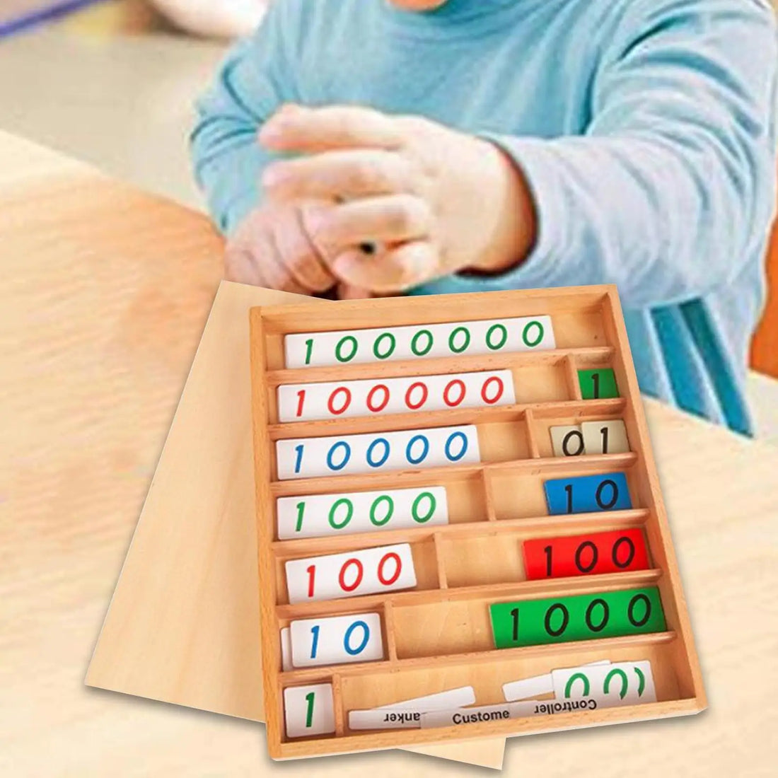 Wooden Decimal Bank Game