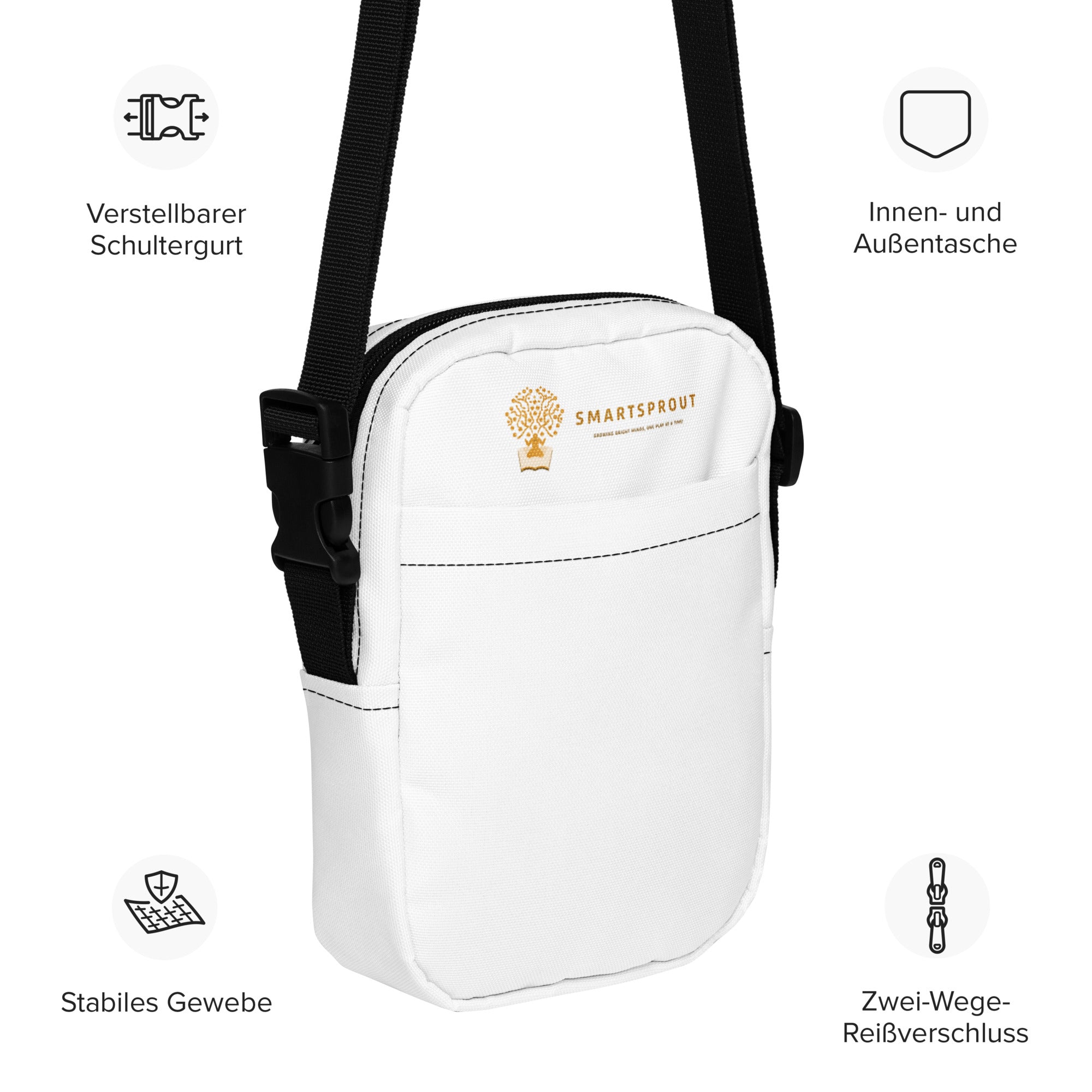 White Utility crossbody bag