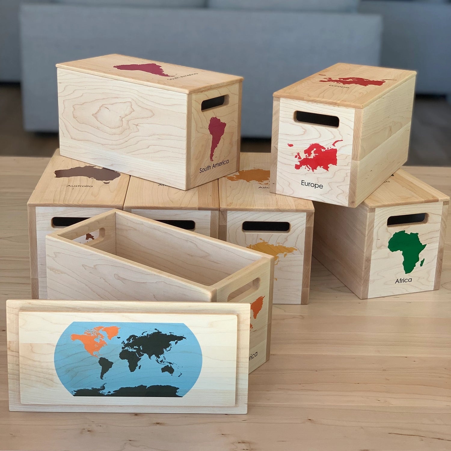 Continent Geography Folders/Boxes