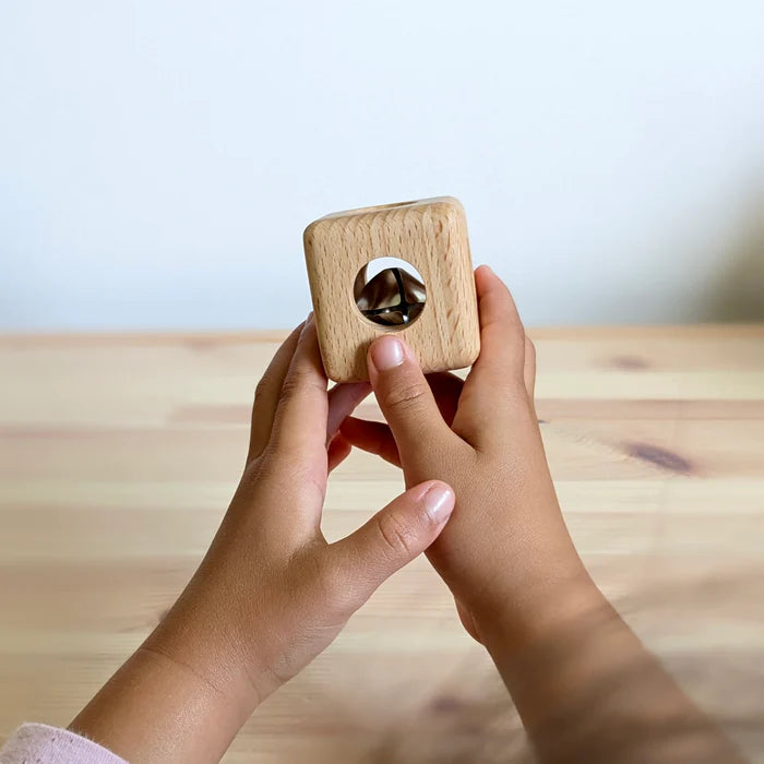 Montessori Wooden Cube with a Bell