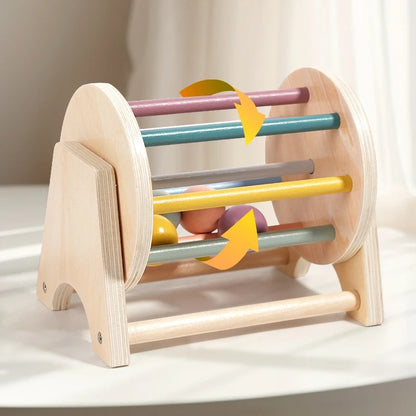 Montessori Wooden Desk Scrolling Drum
