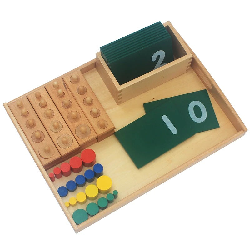 Wooden Montessori Tray with Handle (Set of 3)